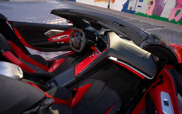  Red Chevrolet Corvette With Automatically Retractable Roof Photo 7