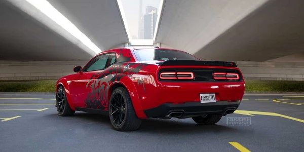  Red Dodge Challenger Photo 3