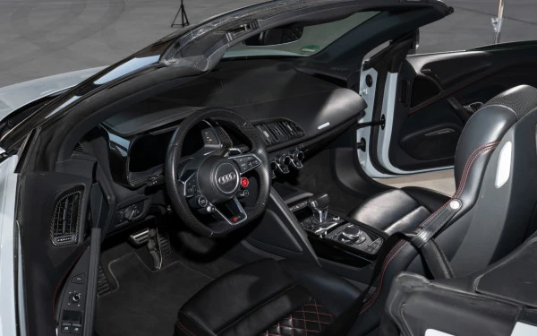  Blanc Audi R8 Spyder Photo 4