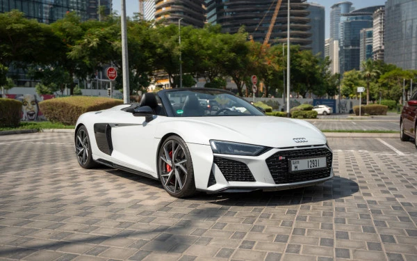  Blanc Audi R8 Spyder Photo 7