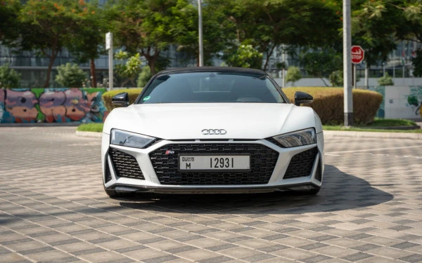  Blanc Audi R8 Spyder Photo 8