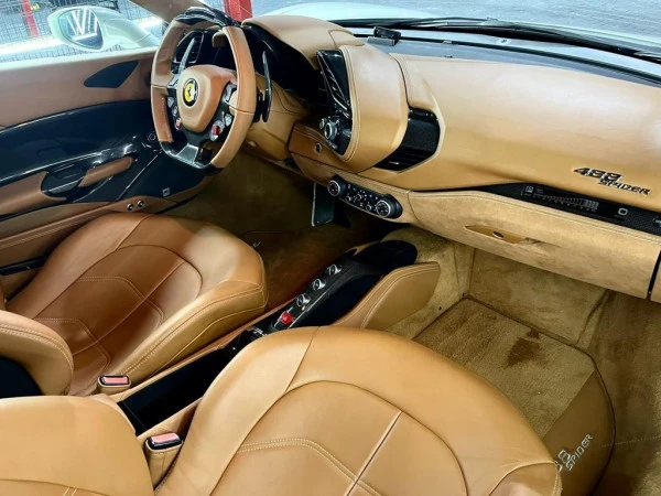  White Ferrari 488 Spyder Photo 3