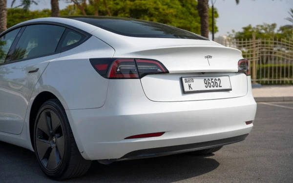  White Tesla Model 3 Photo 5