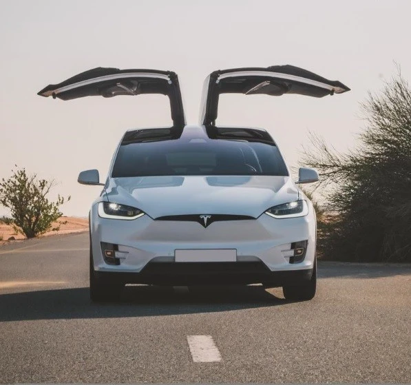  White Tesla Model X Photo 2