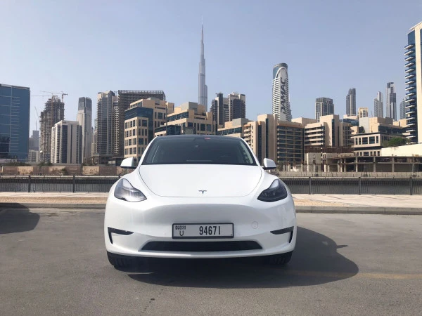  White Tesla Model Y Long Range Photo 2