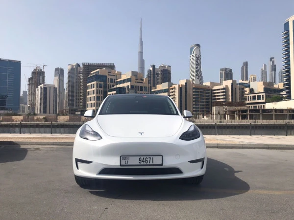  White Tesla Model Y Long Range Photo 2